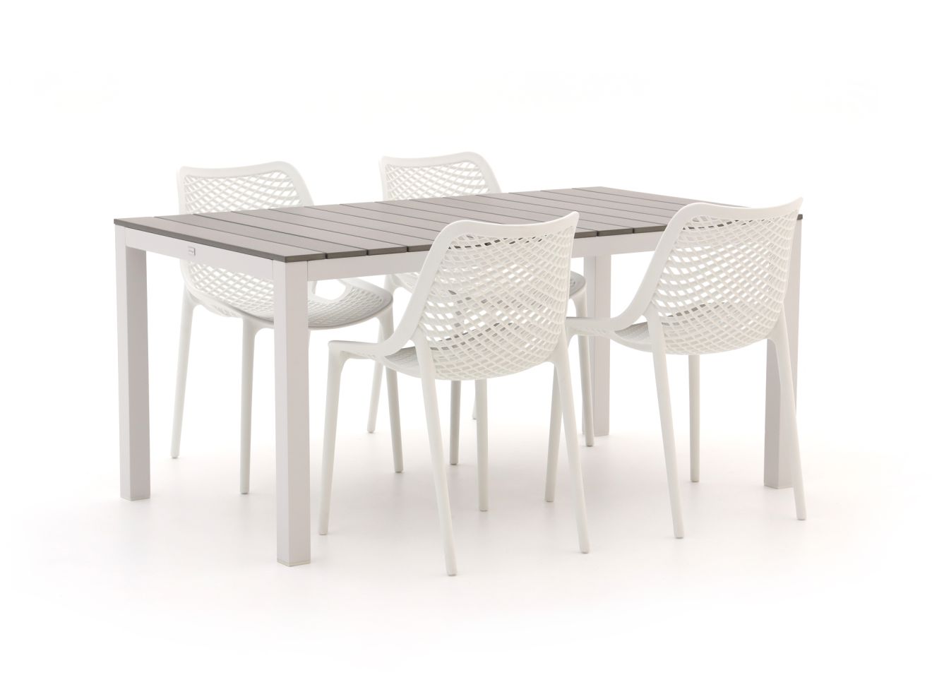 Forza Ripi/Fidenza 160 cm Gartenmöbel-Set 5-Teilig Stapelbar günstig online kaufen