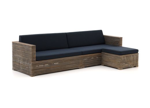 ROUGH-C Chaiselongue Lounge-Set 3-teilig