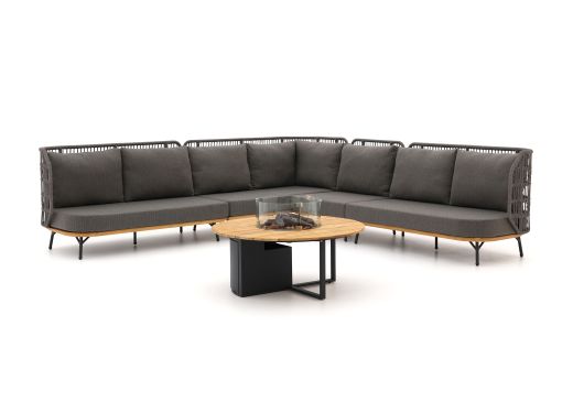 Bellagio Cavezzo/Cosiloft ø120 cm Ecklounge-Set mit Feuertisch 5-teilig